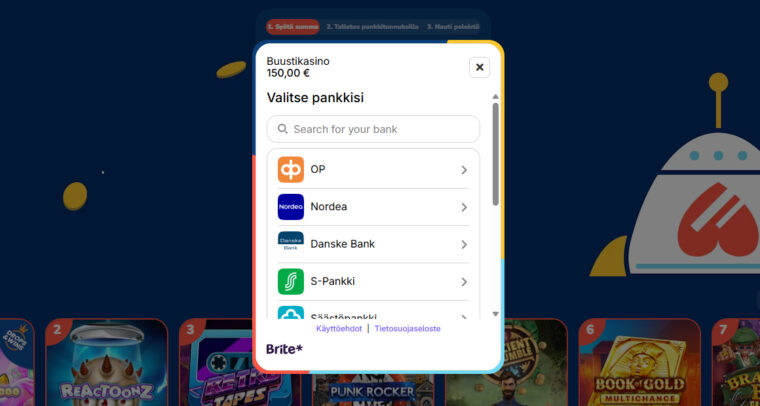 pikakasino talletus